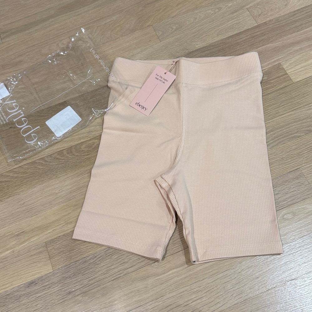 NWT Eberjey pima bike shorts oat, Small